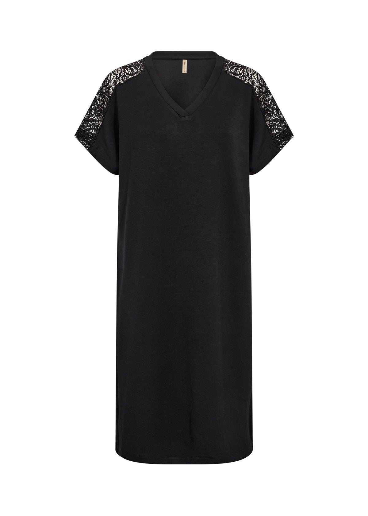 Robe Banu col en V et manches en dentelle- Soya concept