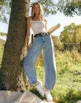 MALIA JEAN DÉCONTRACTÉ - BLEU - Yoga Jeans