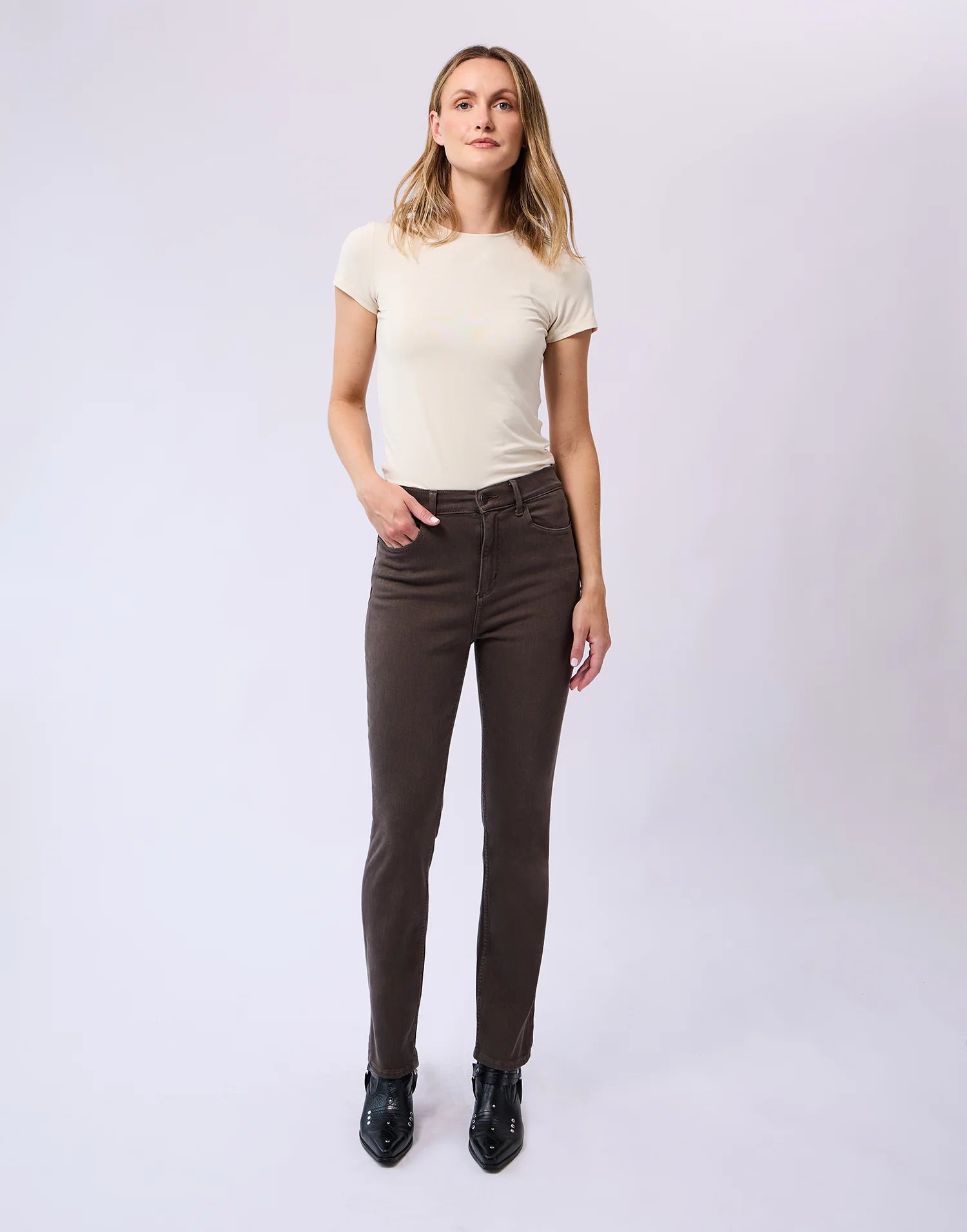 JEANS EMILY COUPE AJUSTÉE / SOLSTICE MOCHACCINO