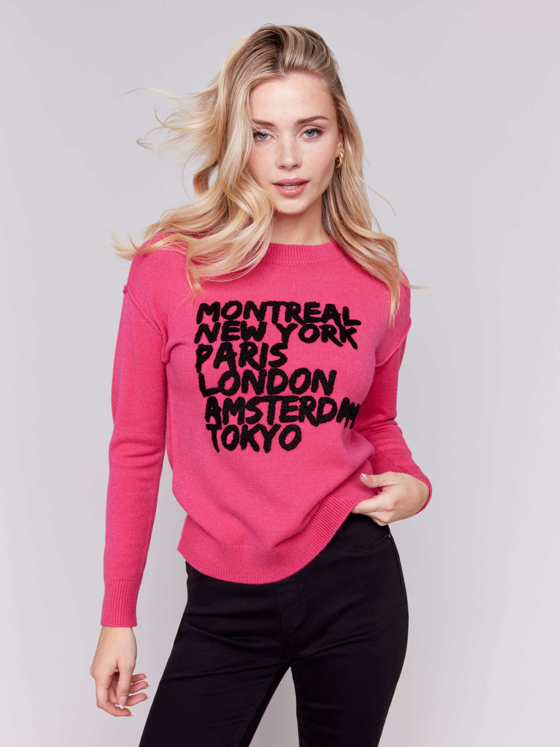 Pull en tricot Rose - Charlie B