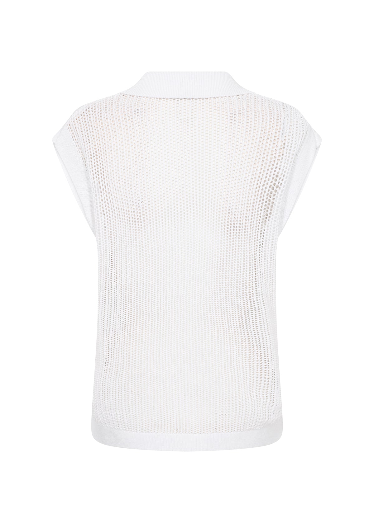 T-shirt blanc Derby col en V - Soya concept