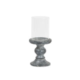 Bougeoir Ouragan sur base de céramique Grise