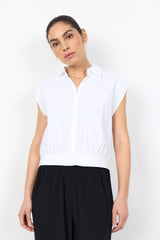 Chemise blanche sans manches - SC-NETTI 123 - Soya Concept