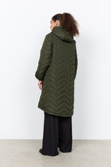 Manteau long matelassé kaki - Soya Concept