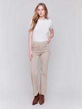 Pantalon évasé beige - Charlie B