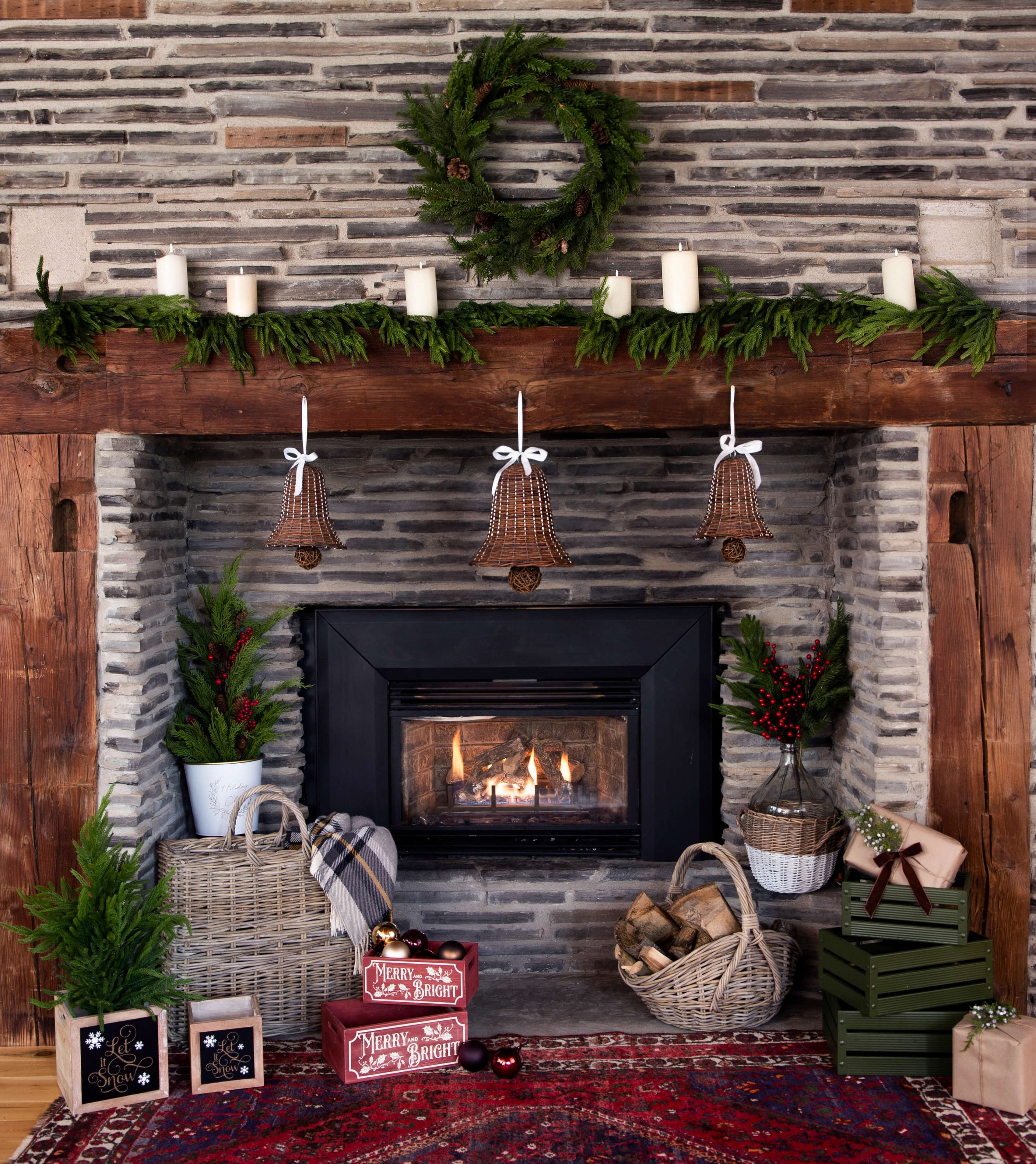 Clochette de Saule Décorative avec Ruban Blanc