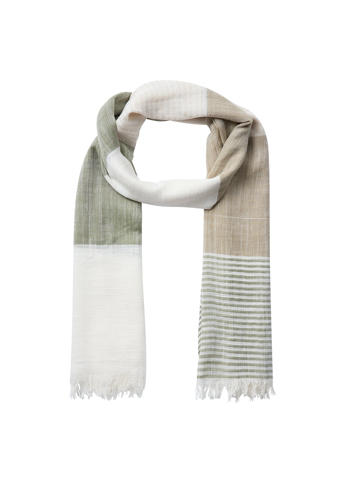 Foulard Raneem rayé vert clair - Soyaconcept