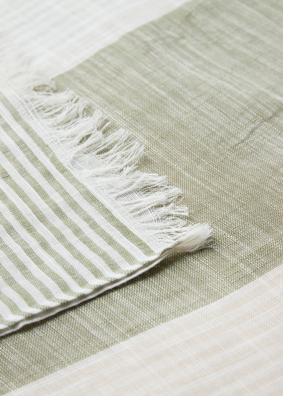 Foulard Raneem rayé vert clair - Soyaconcept