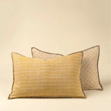Coussin Reversible 2 Motifs 16" x 24" - Dash & Dot - Sunflower - Indaba