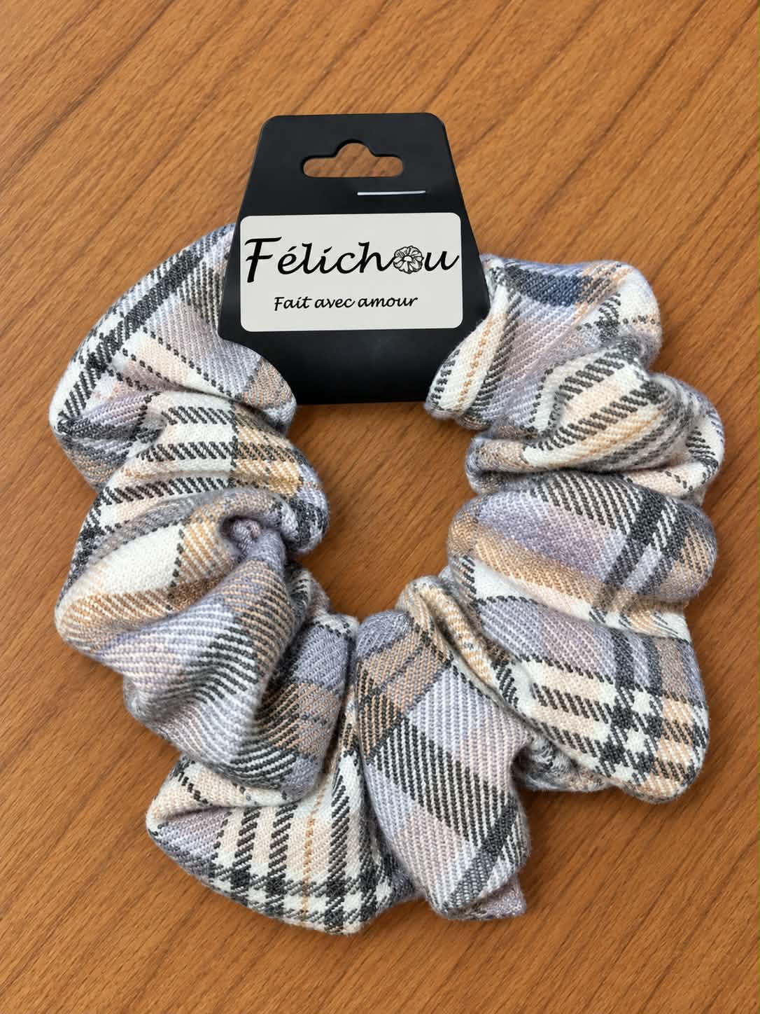 Chouchou carreaux gris - FÉLICHOU