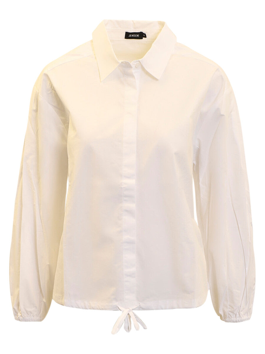 Chemise blanche à cordons ajustables
