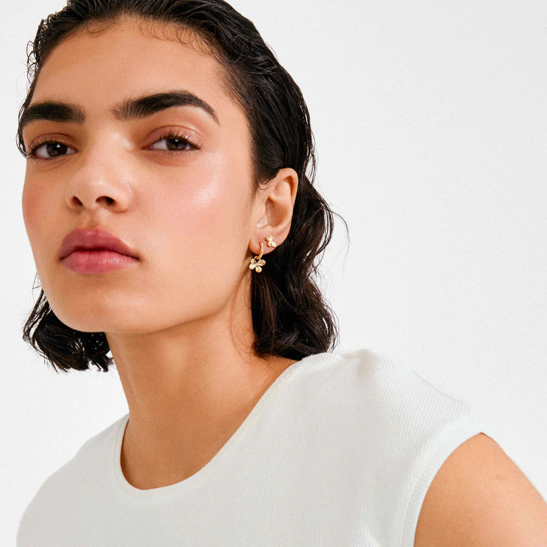 AJANI Boucles d’oreilles Fleurs, ensemble 2 en 1 - Pilgrim