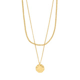 Collier DECLAN 2-en-1, plaqué or - Pilgrim
