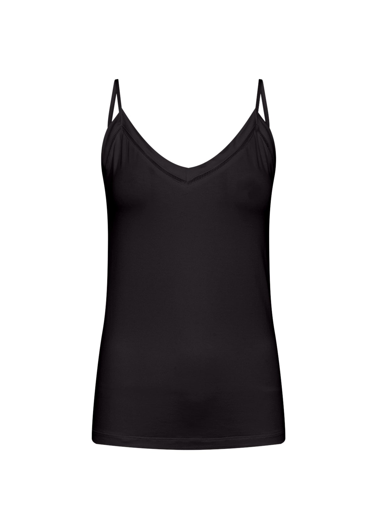 Camisole noir à bretelles fines