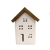 Petites Maisons Décoratives au LED - Céramique & Bois