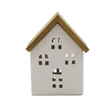 Petites Maisons Décoratives au LED - Céramique & Bois