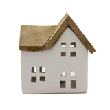 Petites Maisons Décoratives au LED - Céramique & Bois