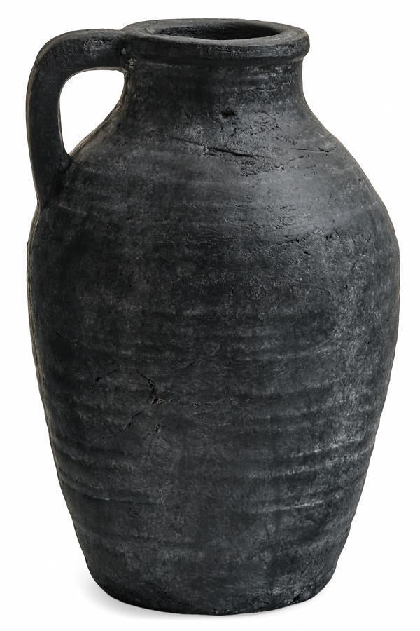 VASE NOIR EN TERRE CUITE - Accent de Ville