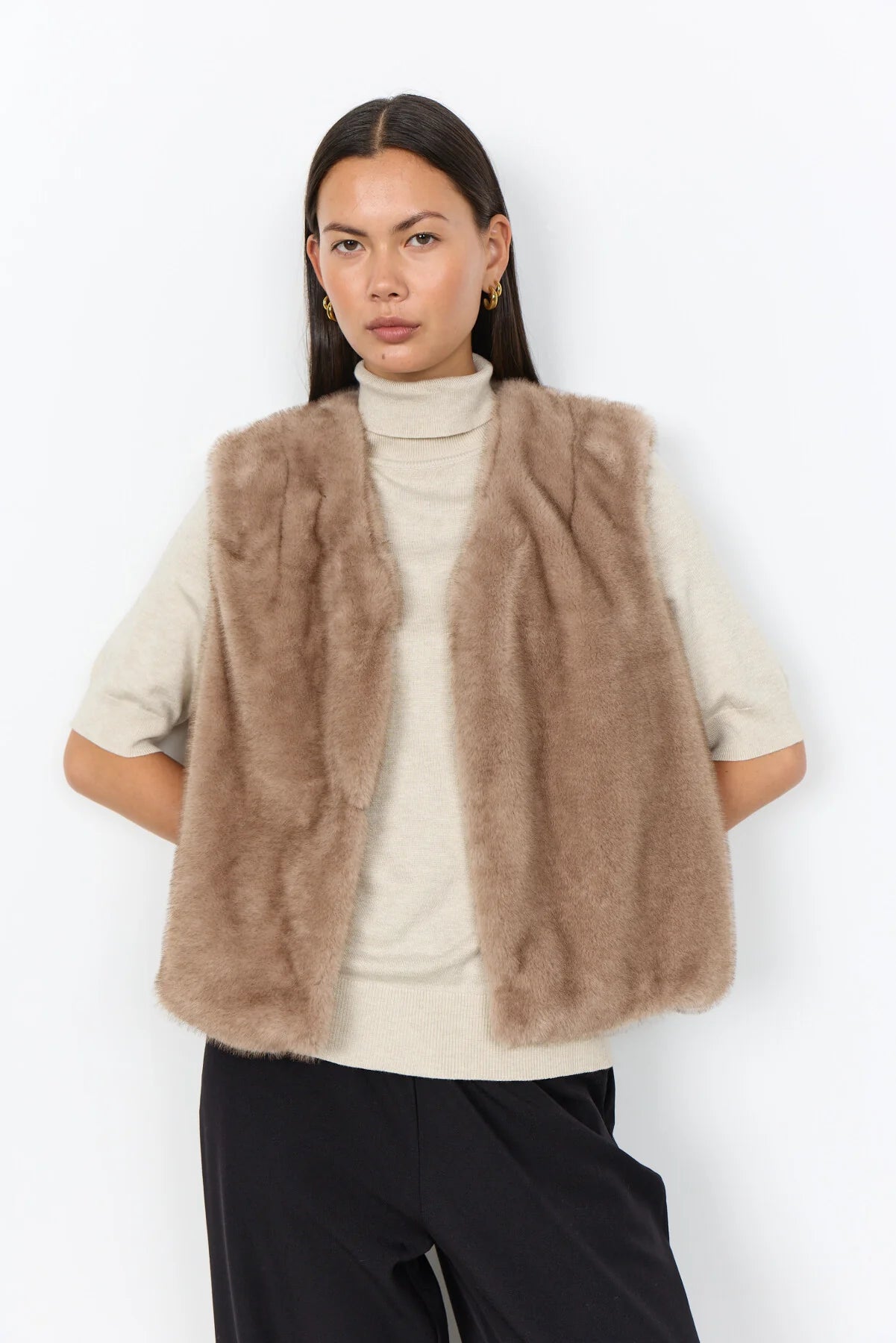 Veste sans manche en imitation fourrure Haye - Soya Concept