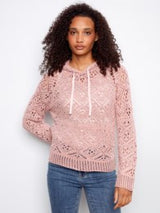 Sweat-shirt à capuche - Rose ou Sauge - Charlie B