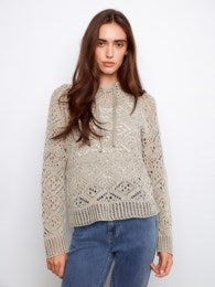 Sweat-shirt à capuche - Rose ou Sauge - Charlie B