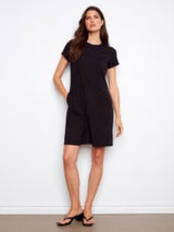 Robe Noire en maille - Charlie B