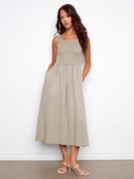 Robe Maxi Tencel sans manches - Sauge - Charlie B
