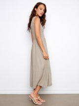 Robe Maxi Tencel sans manches - Sauge - Charlie B