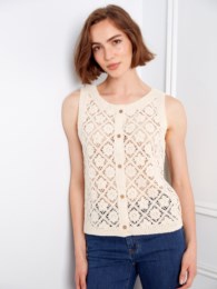 Gilet sans manches en crochet - Charlie B