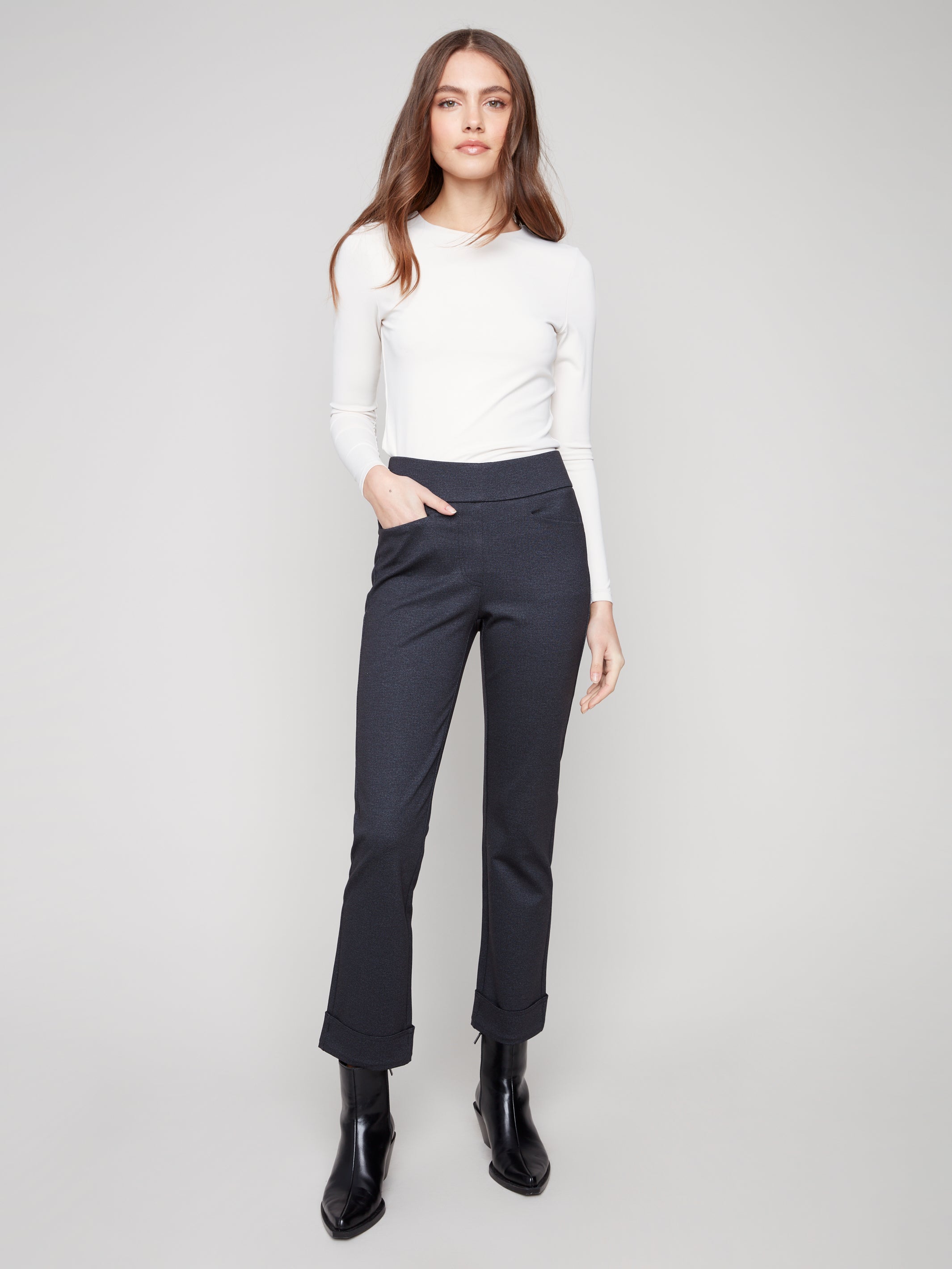 Pantalon Taille Extensible Navy - Charlie B