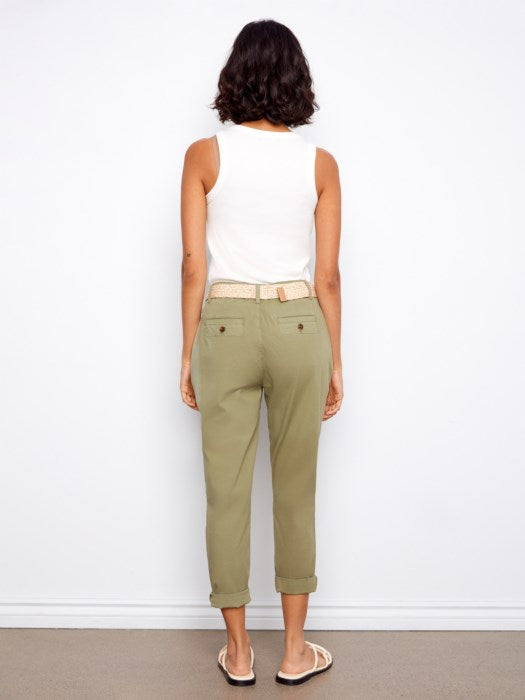 Pantalon élastique étroit avec ceinture - Charlie B