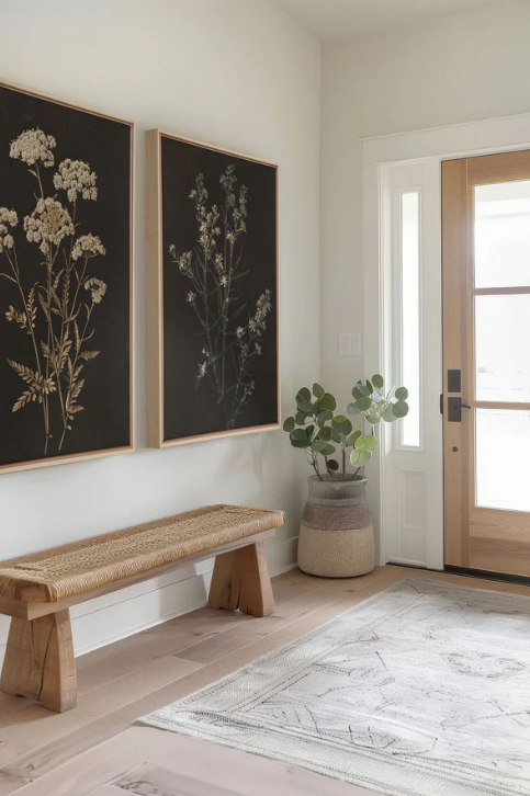 Cadre DUO FLEURS PRÉCIEUSES 24"x32"x1.5" - OLEKA