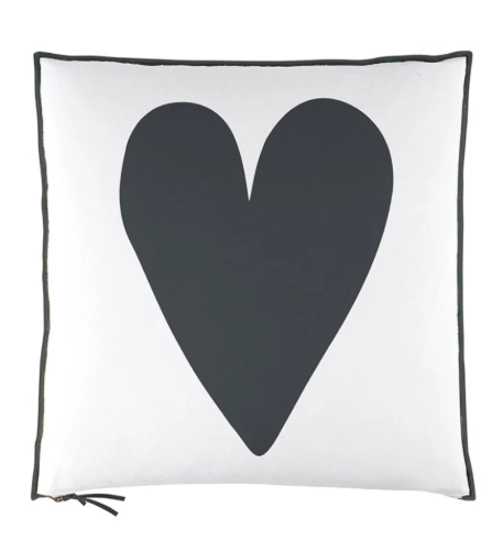 Coussin Euro - Coeur Noir