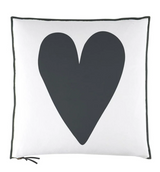Coussin Euro - Coeur Noir