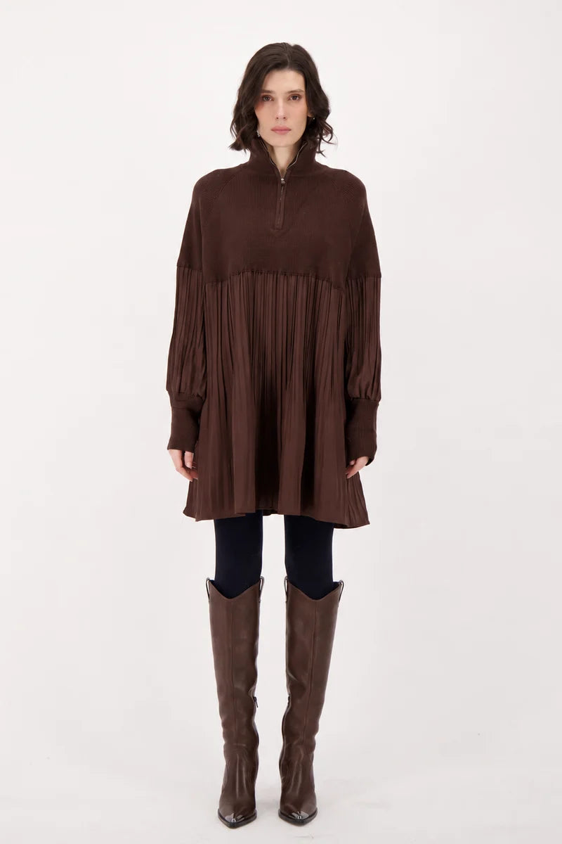 Pull frontal zippatu/robe plissée - SPANNER LIMITED