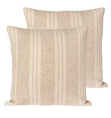 Coussin Carré à Rayures – 17”