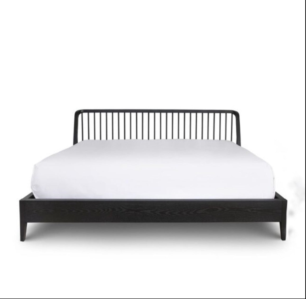 Lit queen en bois Irving - Noir
