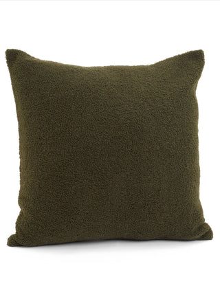 Coussin Teddy velours olive -20"x20"