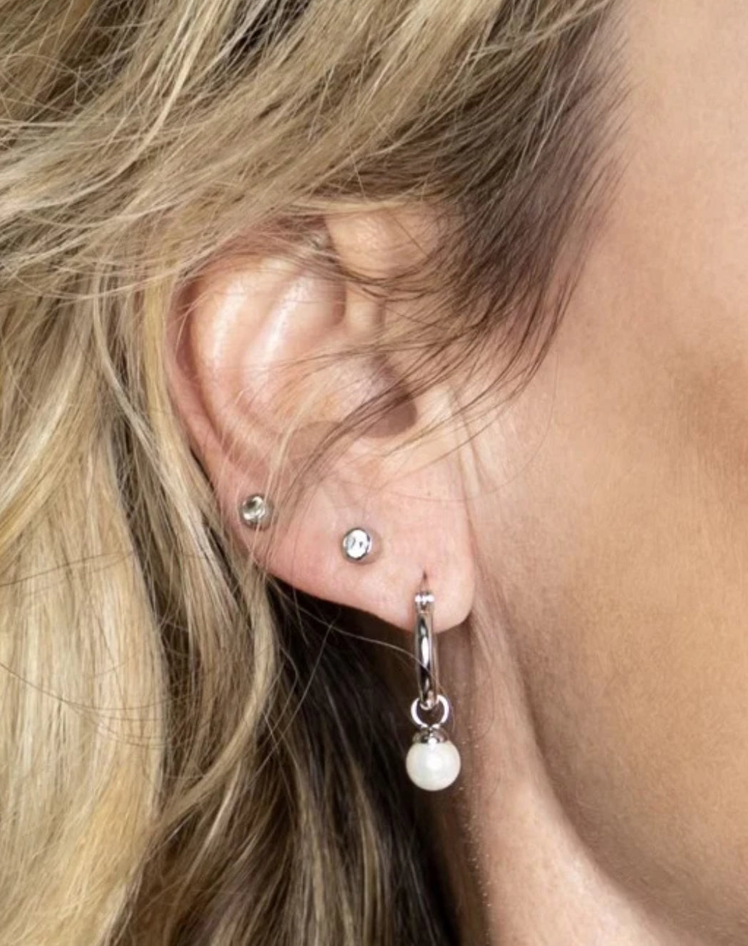 Boucle d’oreille pearlfection argent