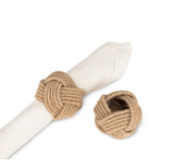 Anneau à serviette en jute tressée