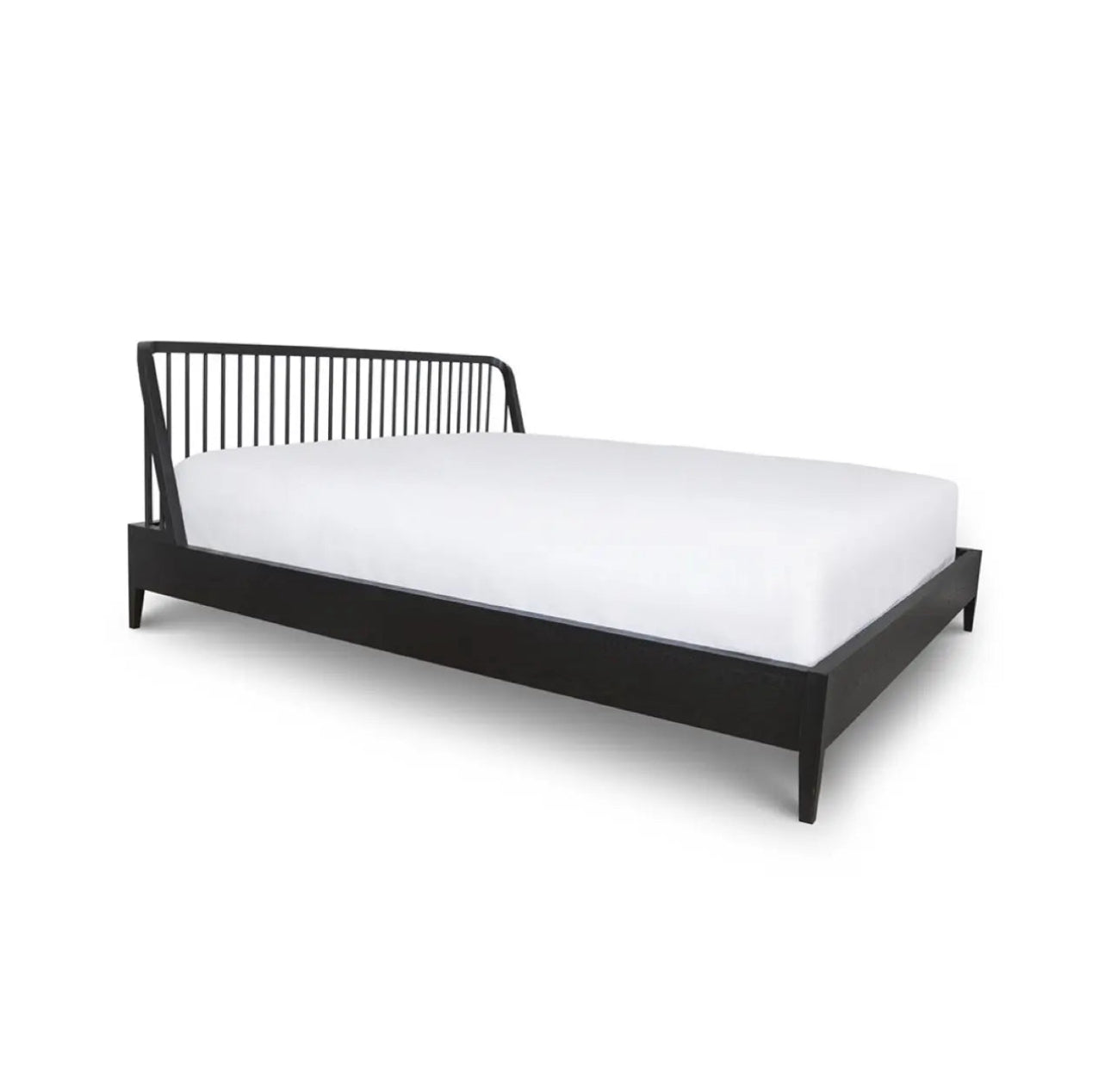 Lit queen en bois Irving - Noir