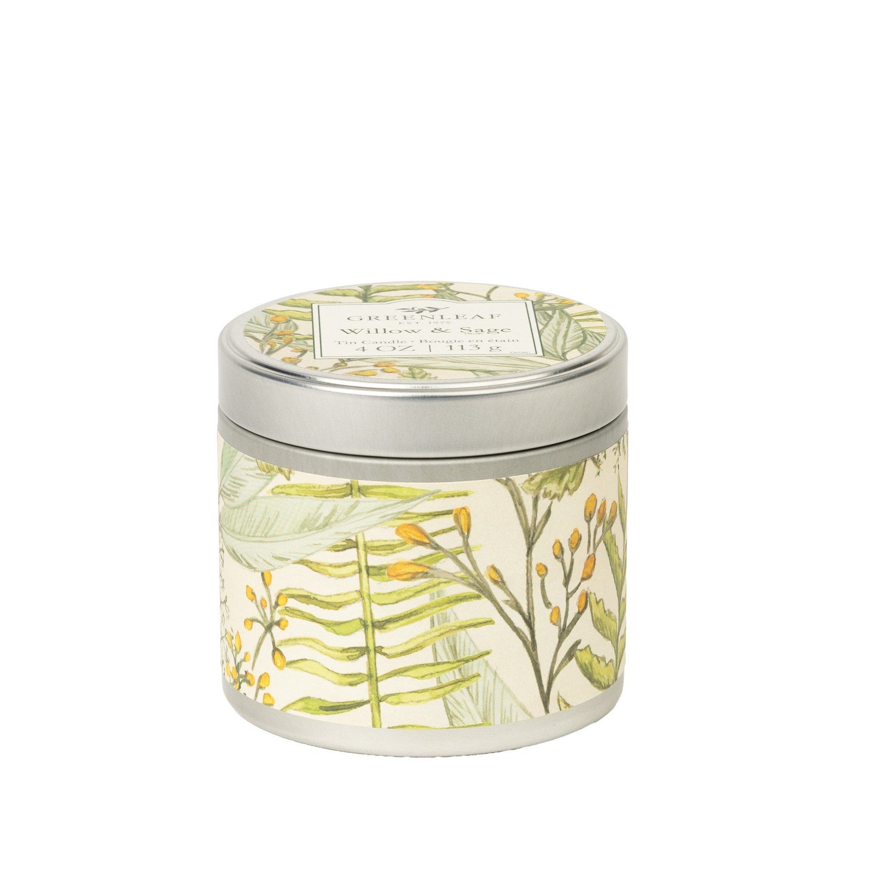 Willow & Sage - Petite bougie 4 oz - GREENLEAF