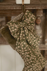 Boucle décorative à motif floral vert et sauge