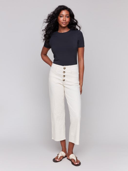 Pantalon droit avec boutons sur le devant - Charlie B