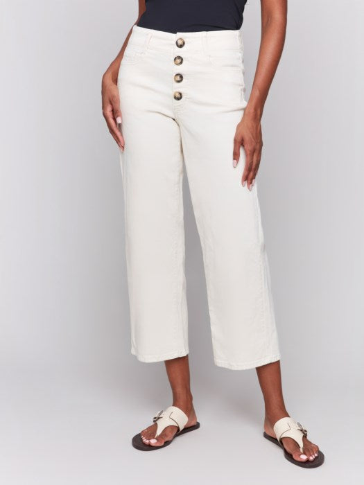 Pantalon droit avec boutons sur le devant - Charlie B