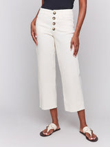 Pantalon droit avec boutons sur le devant - Charlie B