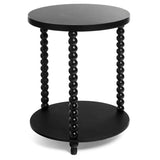 Table d’appoint en bois noir 18.5x18.5