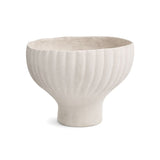 Vase en papier mâché blanc naturel