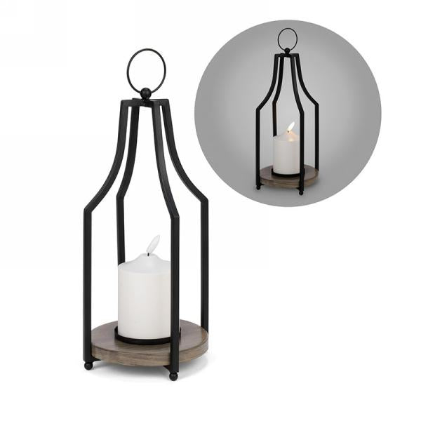 Lanterne 13" avec chandelle illuminante