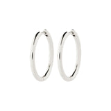 Large Boucle d’oreille recyclé charme plaqué argent
